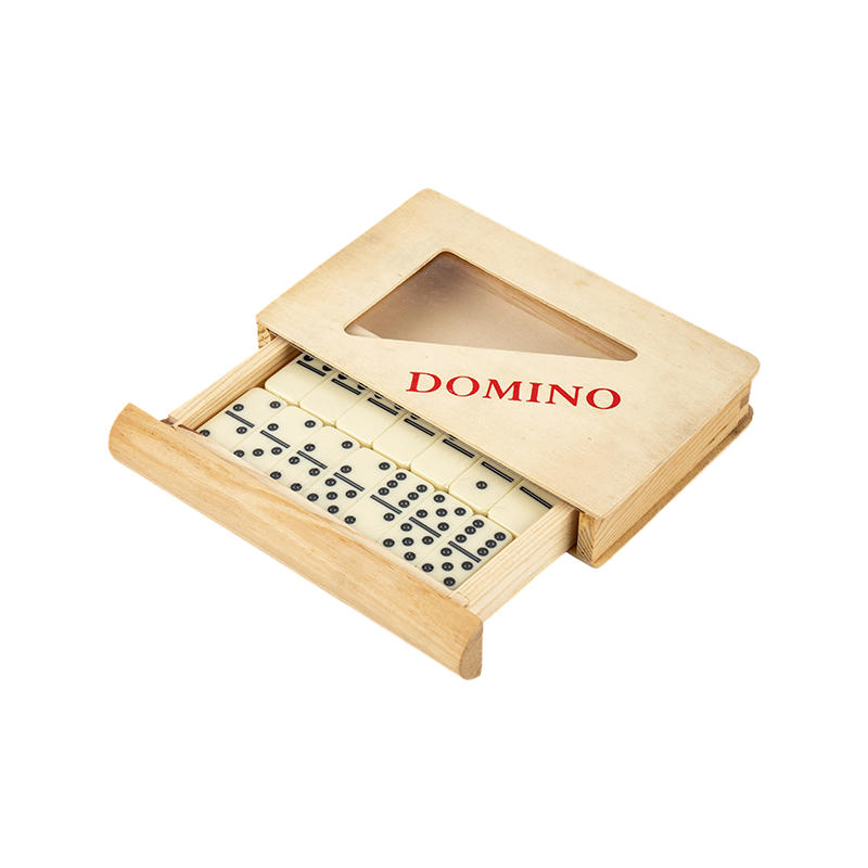Skuffestil trekasse Dobbelt seks dominoer