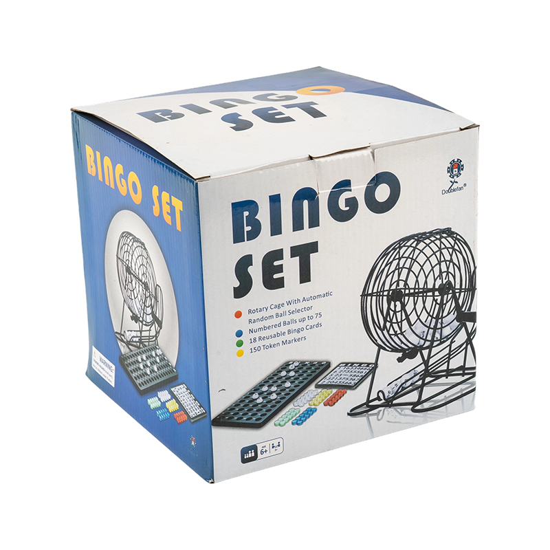 Bærbar deluxe White Bingo Ball Set