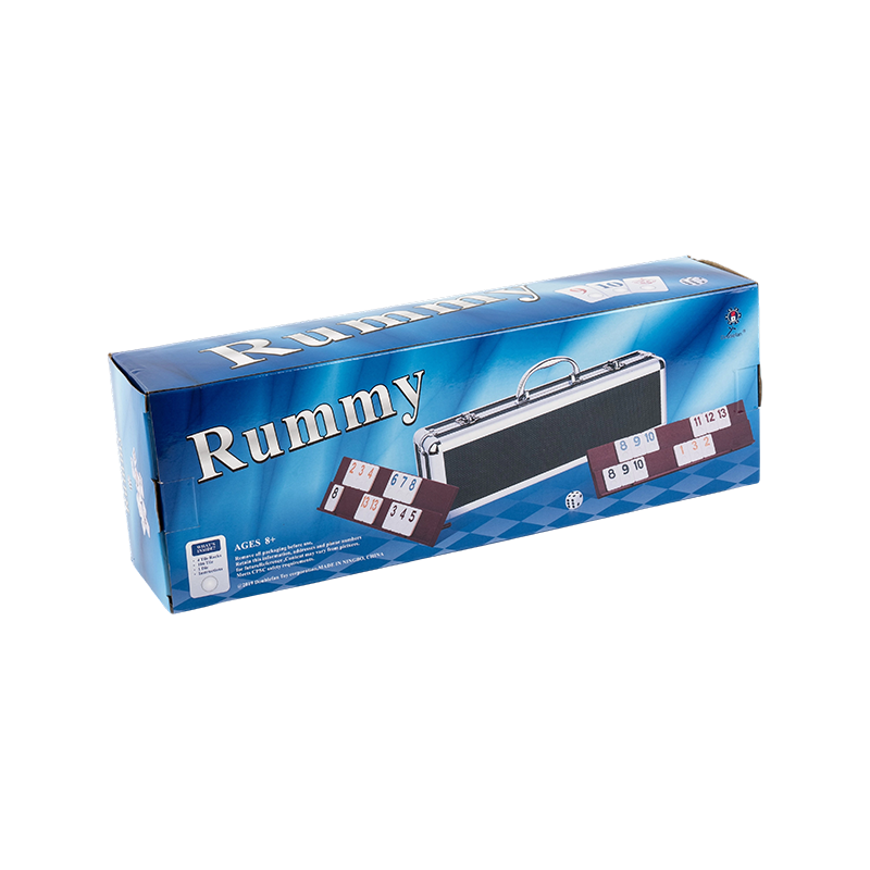 2-4 spillere Portable Rummy Board Game med aluminiumsveske