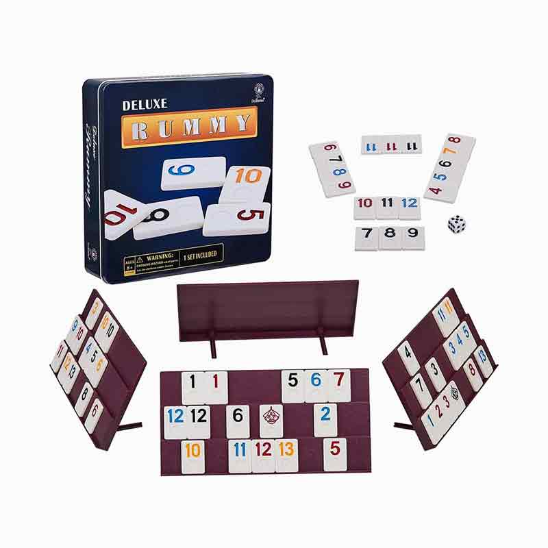 2-4 spillere 106 Tiles Classic Digital Rummy-spill med Iron Case
